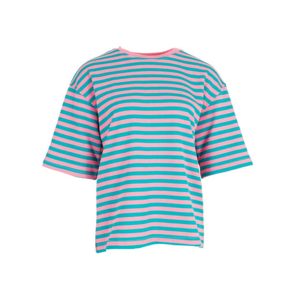 Streep t-shirt - Fuchsia/Groen