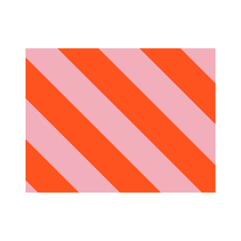 Placemat - Diagonaal Oranje/roze