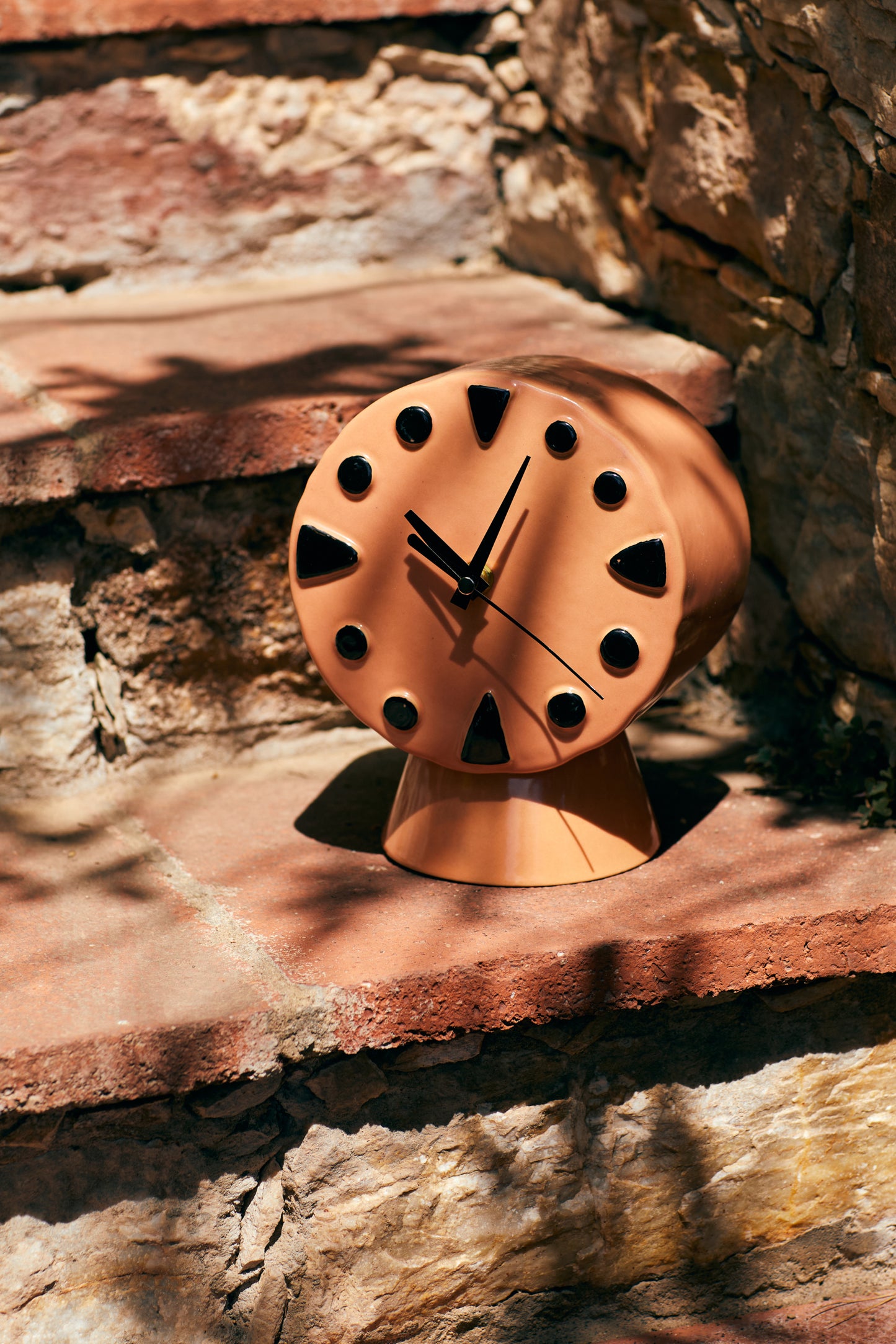 HKLIVING - Retro Ceramics Tafelklok - Peach