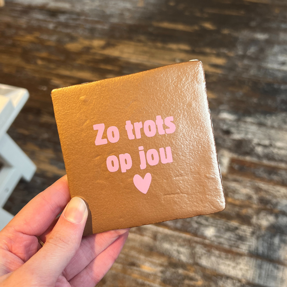 Tegeltje - Zo trots op jou