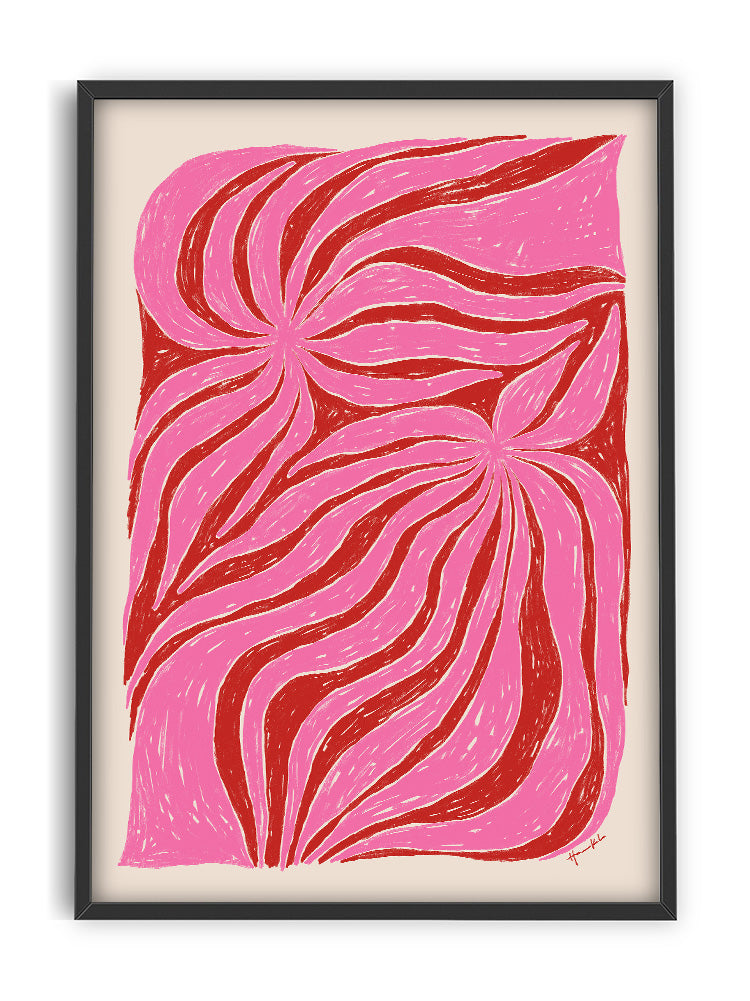 Poster - Glowing Bright Pink 50x70cm