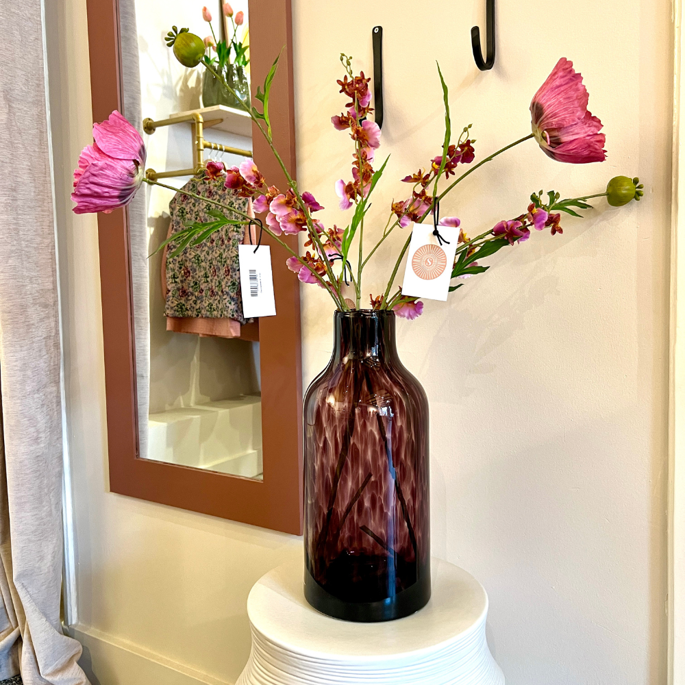 Vaas - Glas Geblazen Burgundy