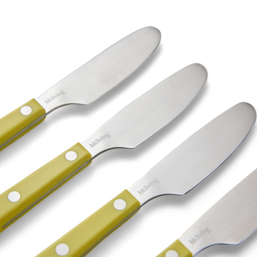 HKLIVING - 70s butter knives set of 4 - Lemon