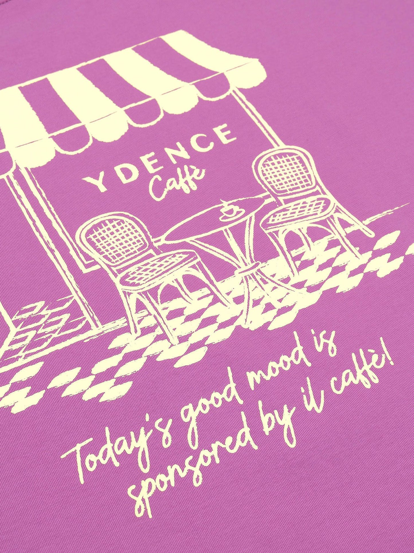 Ydence | T-shirt Ydence cafe | Pink Purple