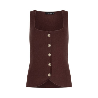 Ydence | Knitted top Mella | Brown