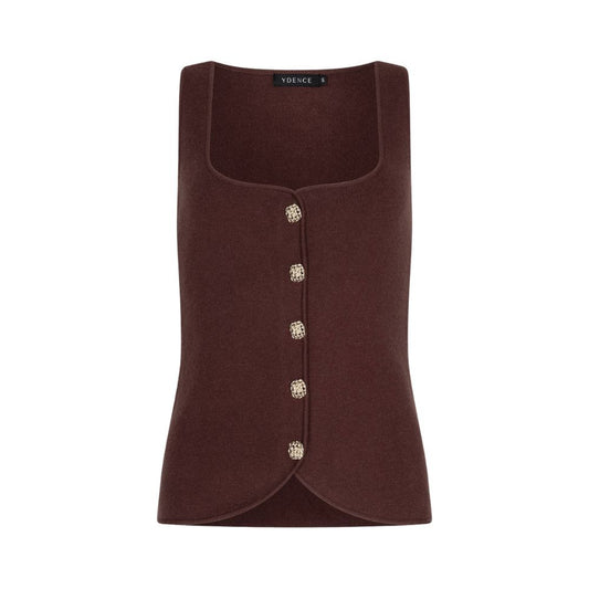 Ydence | Knitted top Mella | Brown