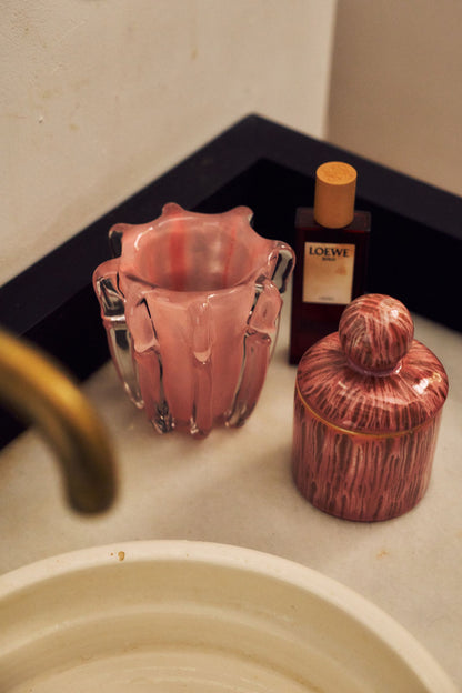 PRE-ODRER HKLIVING - 70s ceramics: Storage jar small - Rhubarb