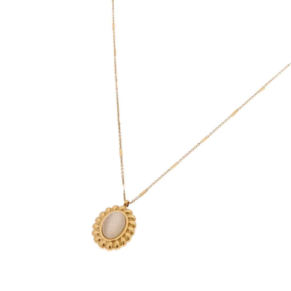 Label Kiki - Cat eye ketting goud