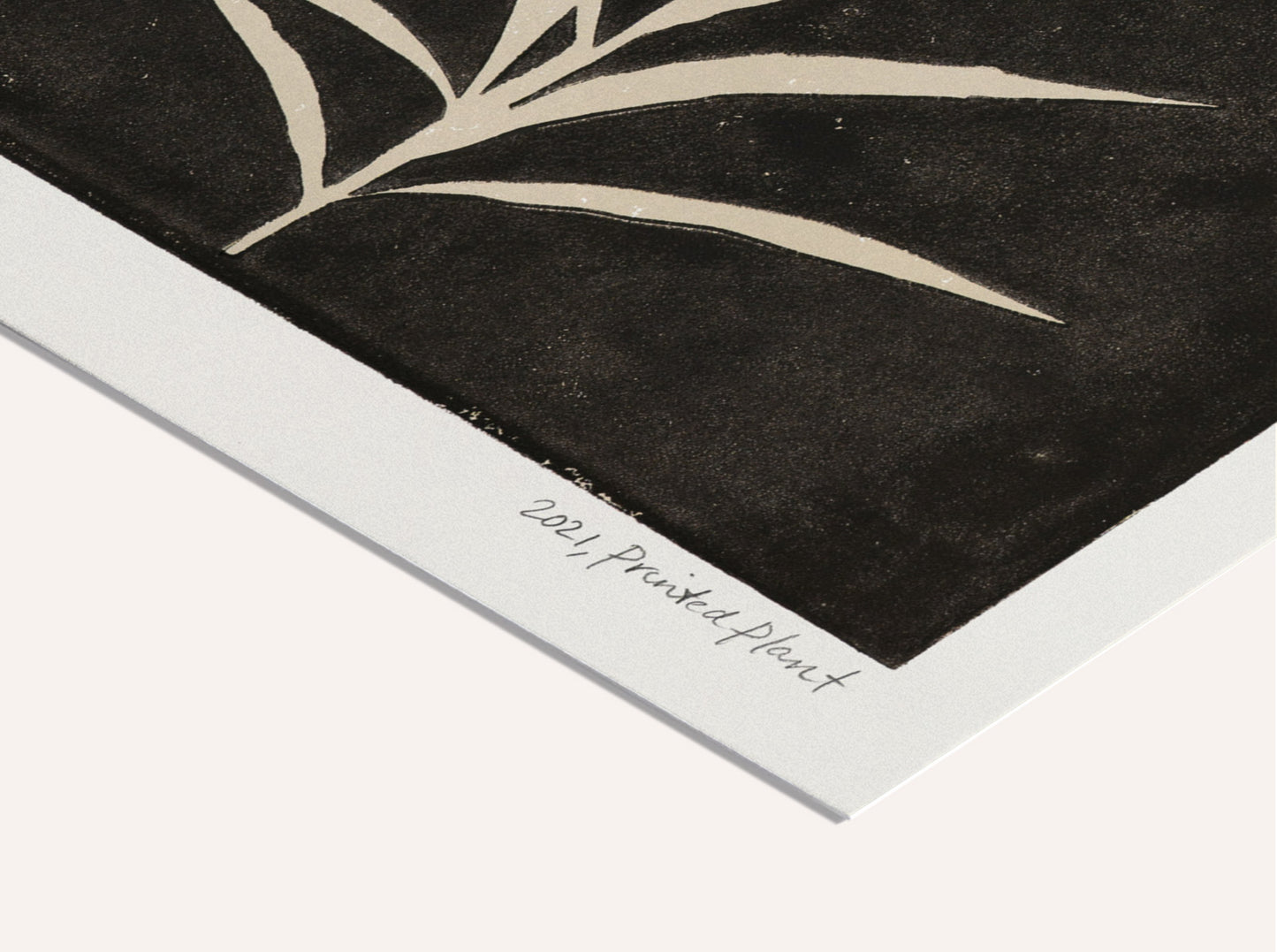 Poster - Printed Plant Black 30x40cm