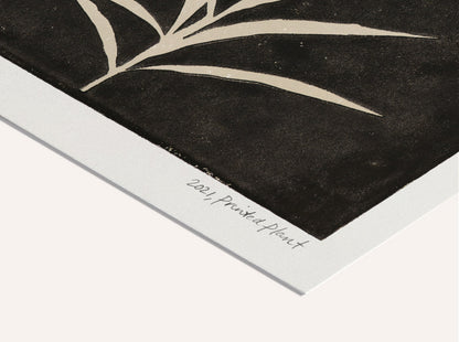 Poster - Printed Plant Black 30x40cm
