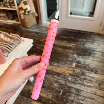 Led Kaars - Disco Roze/Oranje