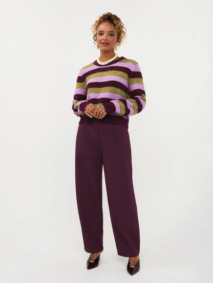 Ydence | Knitted sweater Aurora | Aubergine