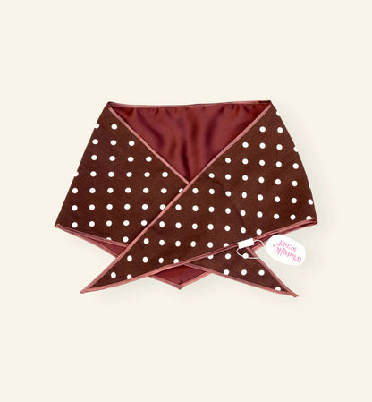 Mable Happiness - Triangle Scarf - Choco Dots