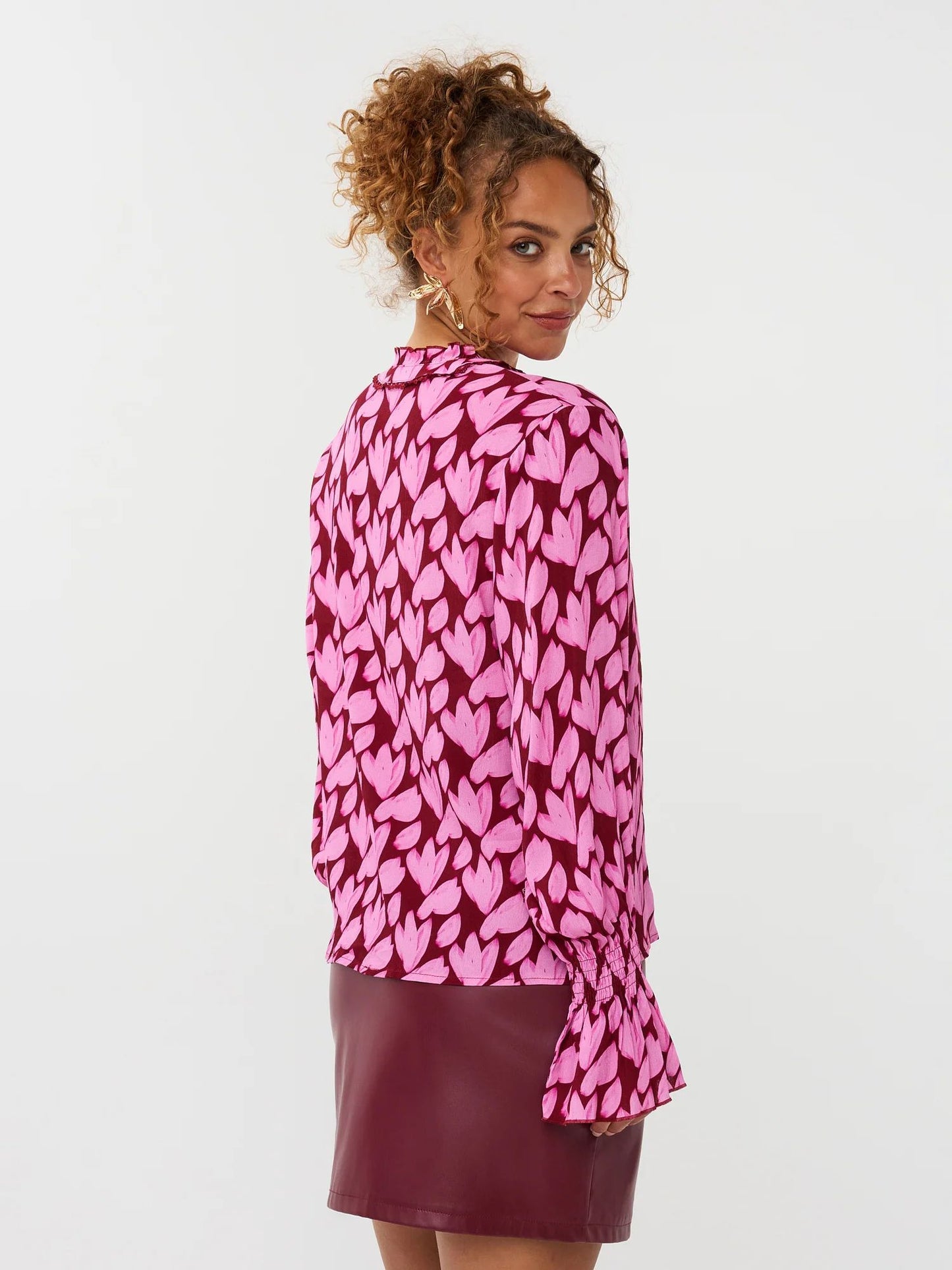 Ydence | Blouse Francesca | Pink Flower