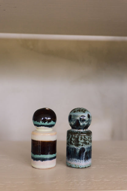 PRE-ORDER - HKLIVING - 70s ceramics: Pepper & zoutstel - Swirl