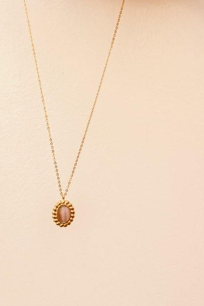 Label Kiki - Cat eye ketting goud