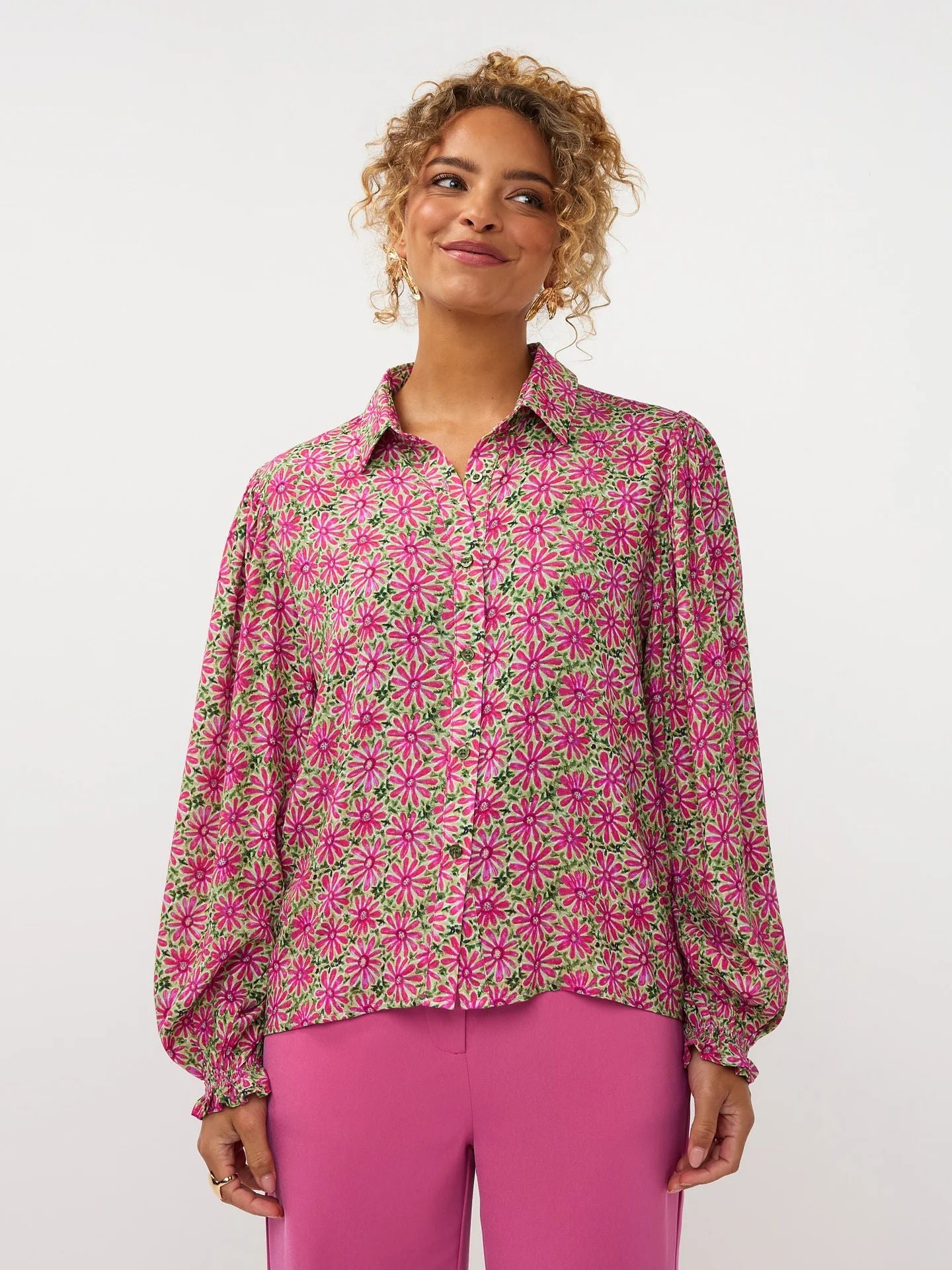 Ydence | Blouse Alyssa | Pink Flower
