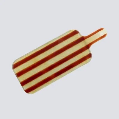 Borrelplank glas S - Amber/Bruin