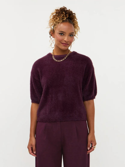 Ydence | Knitted Top Mary | Aubergine