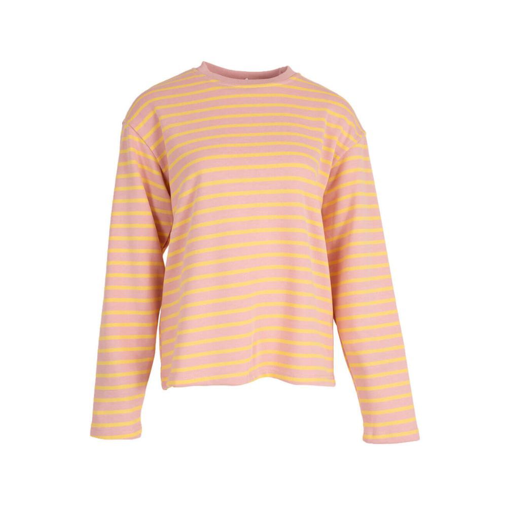 Streep sweater - Oudroze/geel