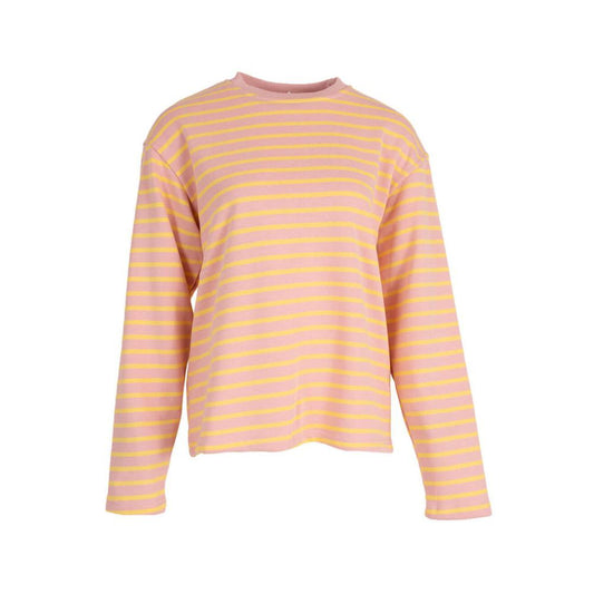 Streep sweater - Oudroze/geel