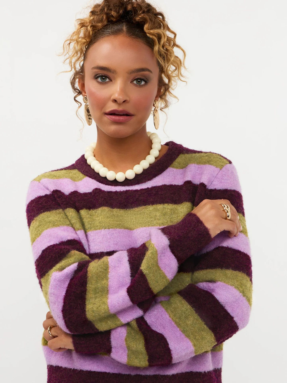 Ydence | Knitted sweater Aurora | Aubergine