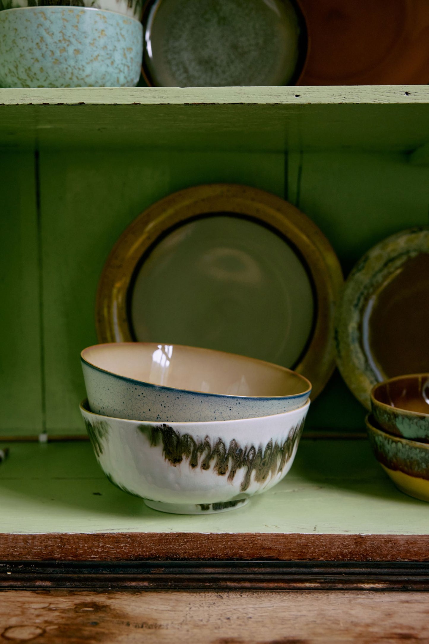 PRE ORDER - HKLIVING - 70s ramen bowl - blauw/groen