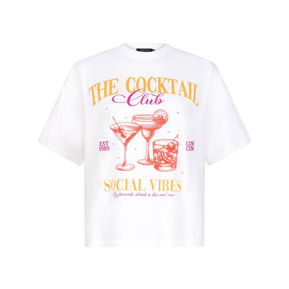 Ydence | T-shirt Cocktail club | Orange