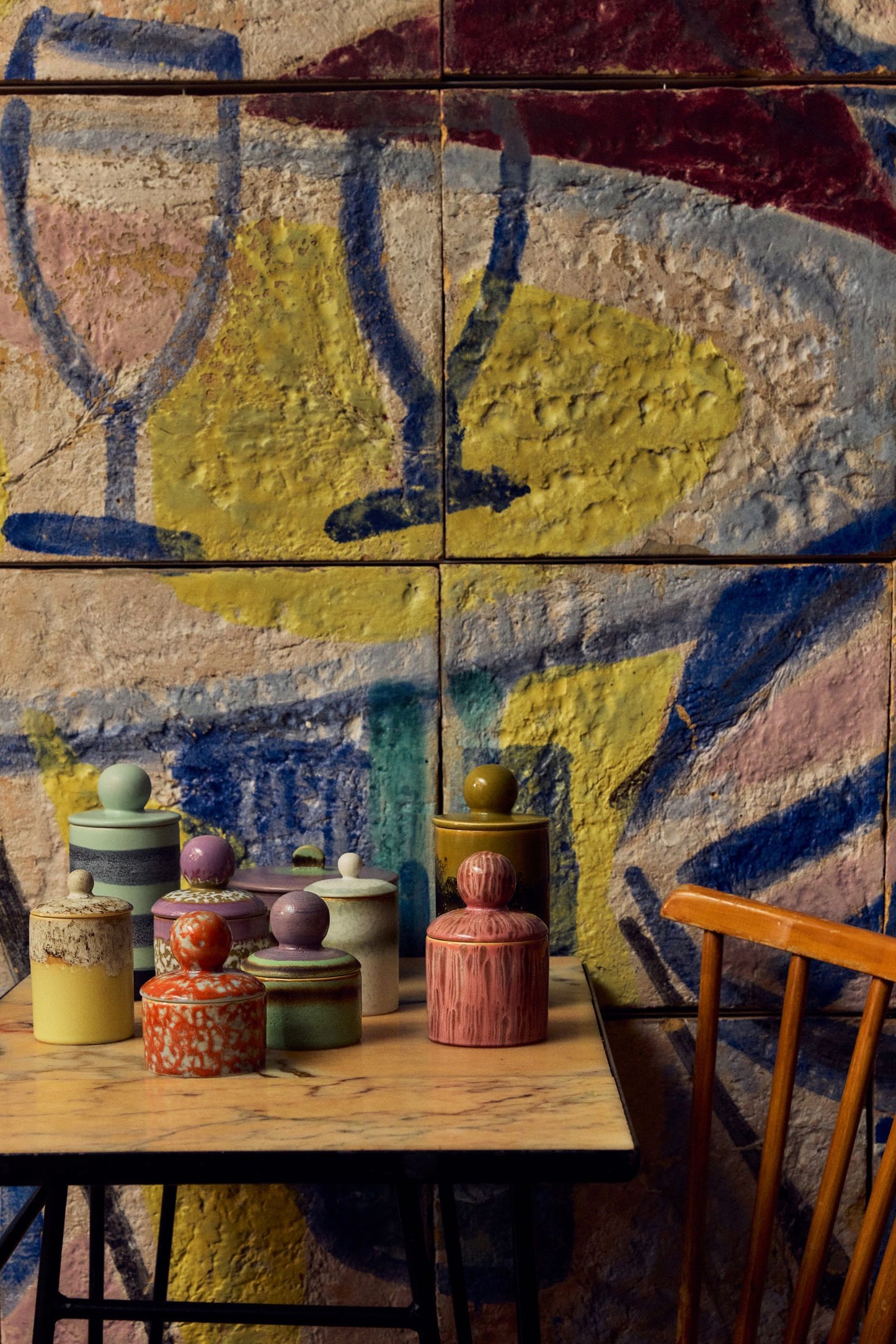 PRE-ORDER - HKLIVING - 70s ceramics: Voorraadpot XS - Jello
