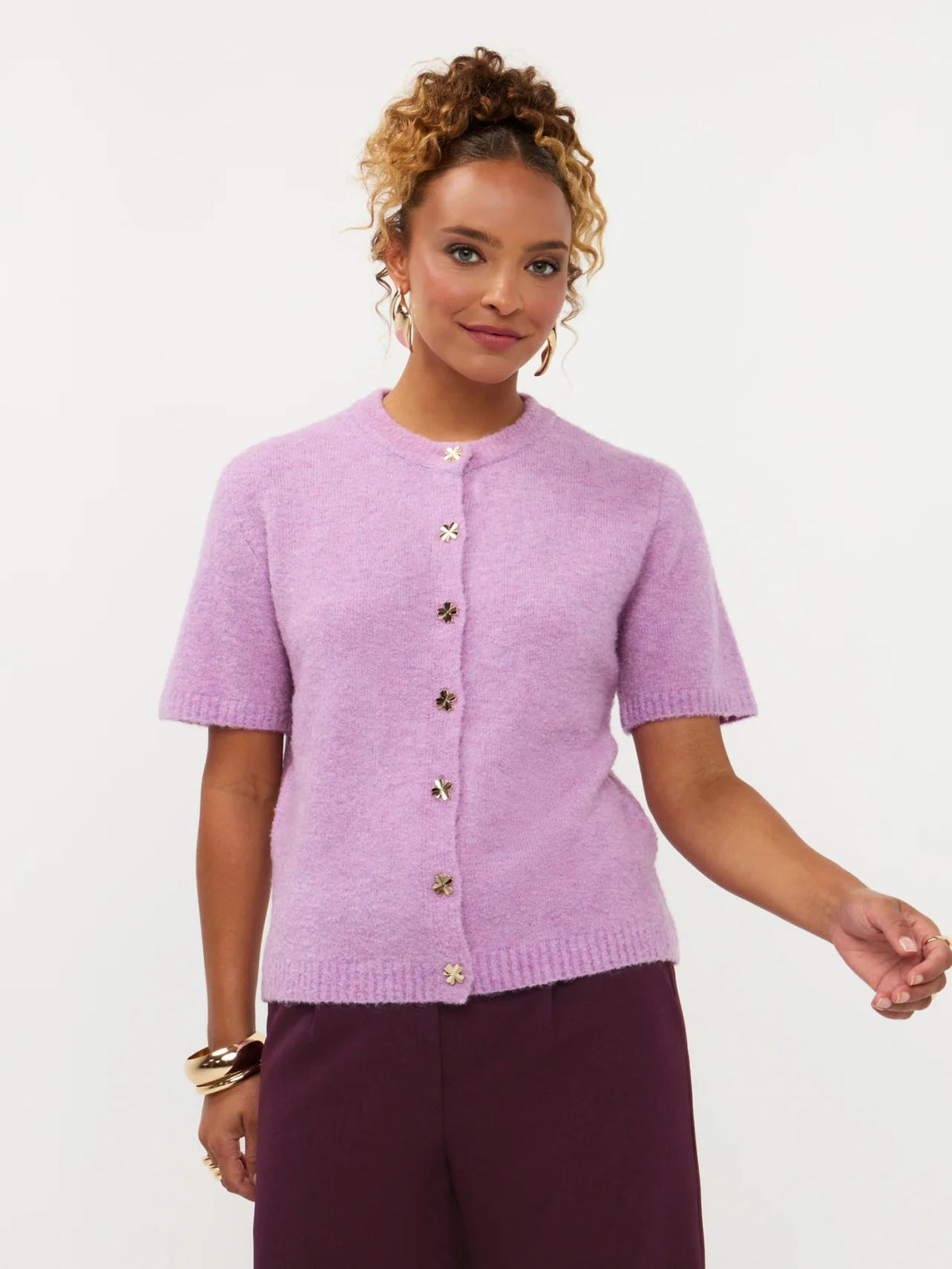 Ydence | Cardigan Kitty | Violet