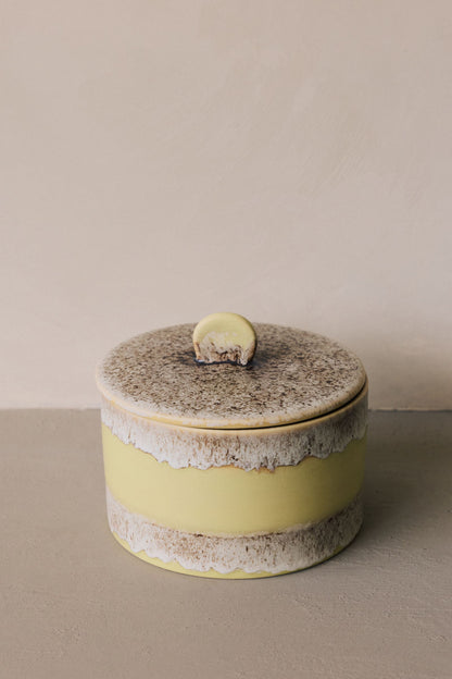 PRE-ORDER - HKLIVING - 70s ceramics: Cookie jar - Custard