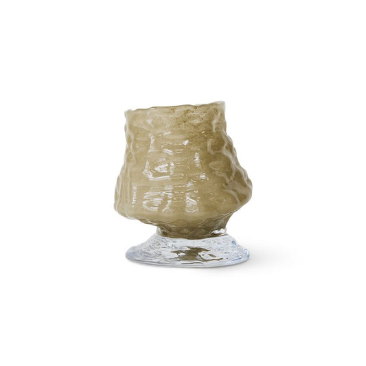HKLIVING - Brut textured glass vase - Sage
