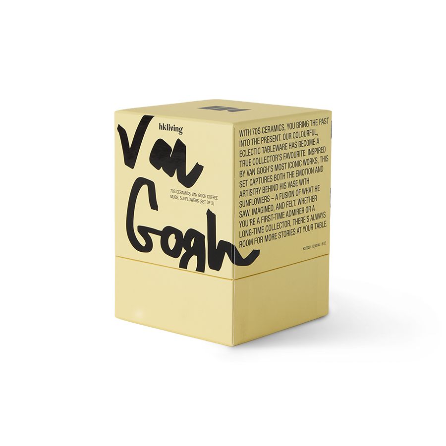 PRE ORDER - HKLIVING - 70s ceramics Van Gogh coffee mugs - Sunflowers