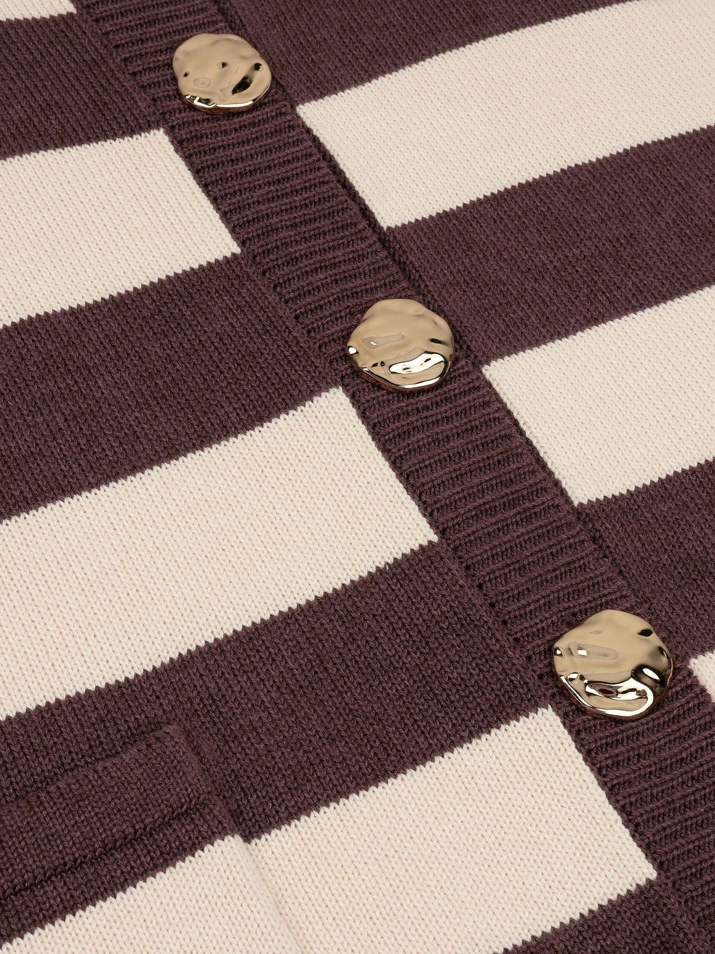 Ydence | Knitted Top Judith | Brown/ecru