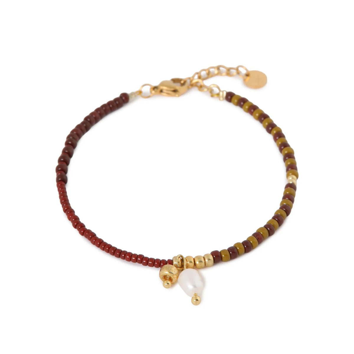 Label Kiki - Bracelet Gold - Oxblood
