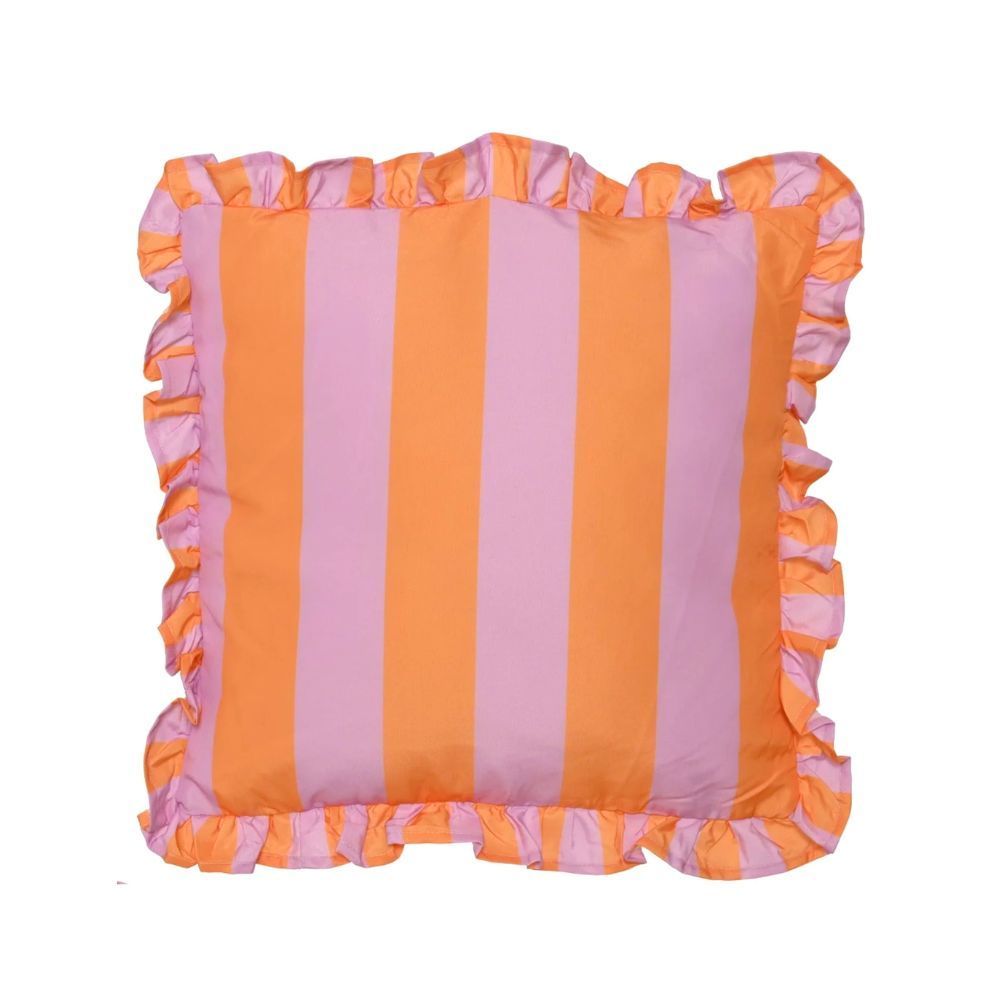 Buitenkussen - Streep oranje/roze 45x450cm