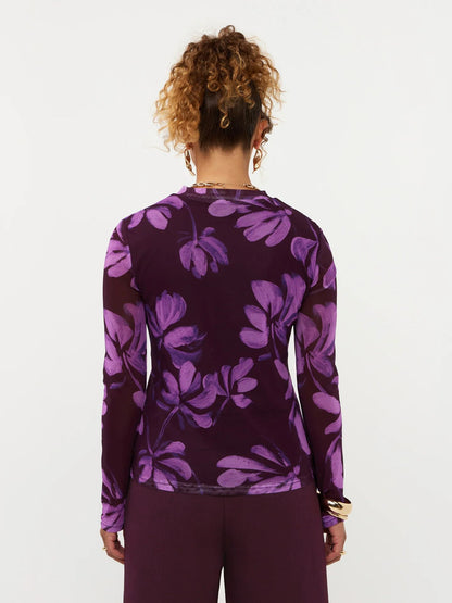 Ydence | Top Willemijn | Plum Flower
