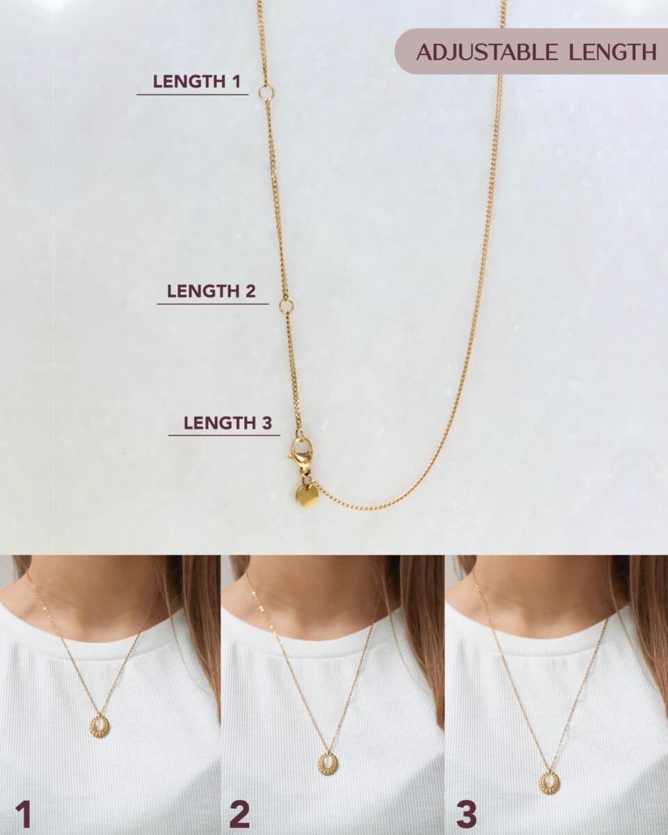 Label Kiki - Cat eye ketting goud