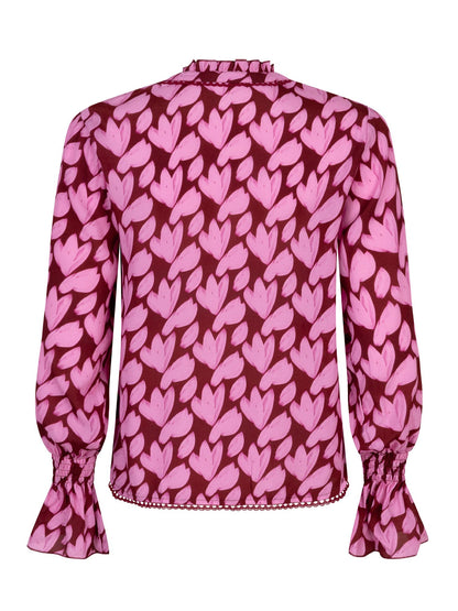Ydence | Blouse Francesca | Pink Flower