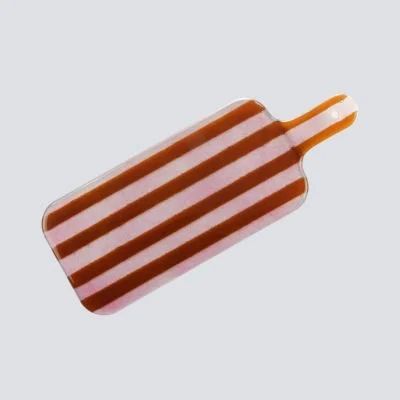 Borrelplank glas S - Roze/Oranje
