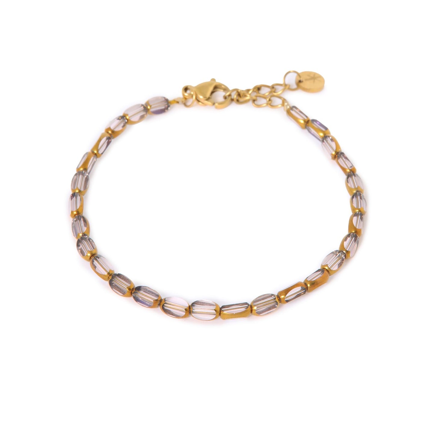 Label Kiki - Grey Glow bracelet gold