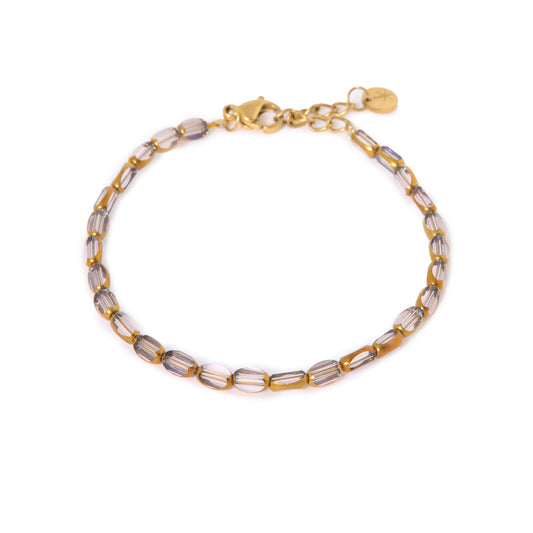 Label Kiki - Grey Glow bracelet gold