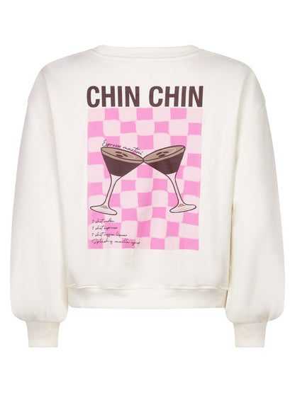 Ydence | Sweater Cheers babe | Ecru