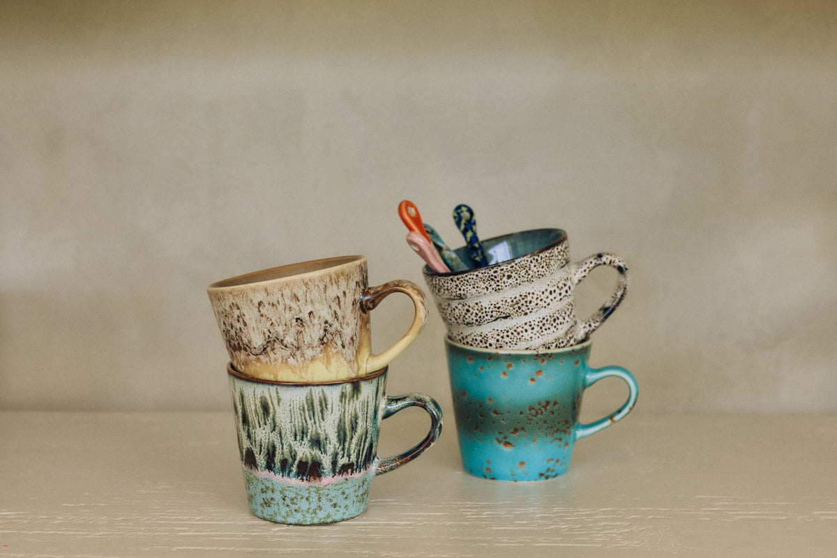 PRE-ORDER - HKLIVING - 70s ceramics: Lepels set van 4 - Joy