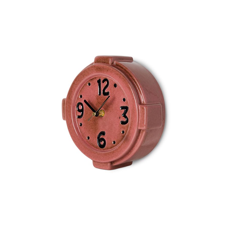 PRE-ORDER - HKLIVING - Retro ceramic wall clock - Pink