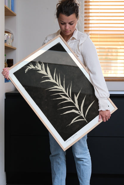 Poster - Printed Plant Black 30x40cm