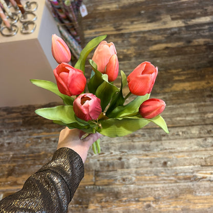 Bosje Tulpen Kort - Donkerroze