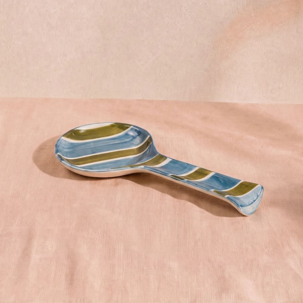Nine Kitchenware - Spoonrest - Green/Blue Mees