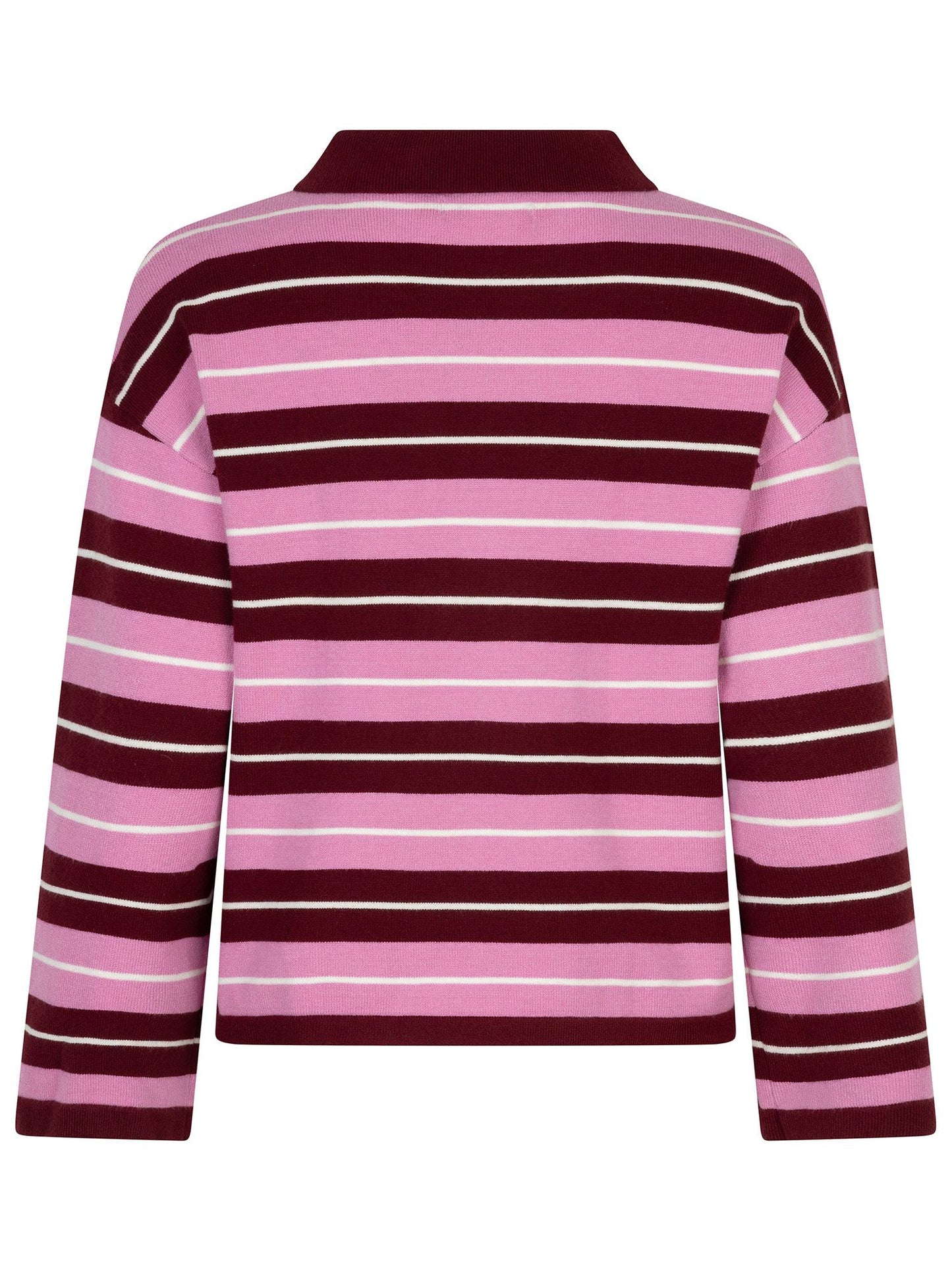 Ydence | Knitted Top Balou | Burgundy/Pink
