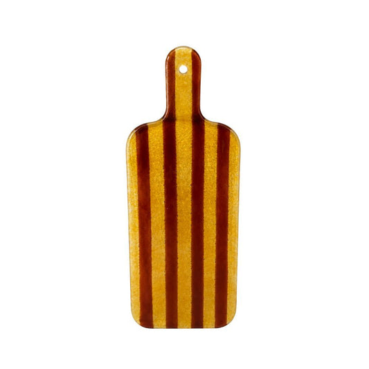 Borrelplank glas S - Amber/Bruin